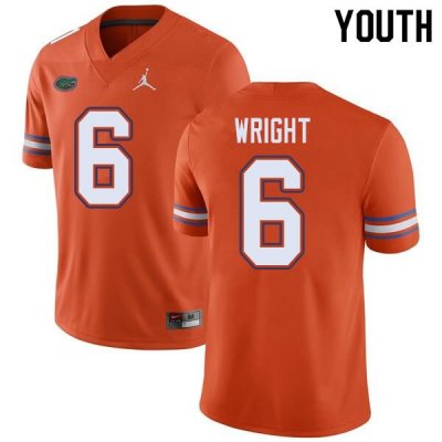 Youth Florida Gators #6 Nay'Quan Wright NCAA Jordan Brand Orange Authentic Stitched College Football Jersey NTR4462NS